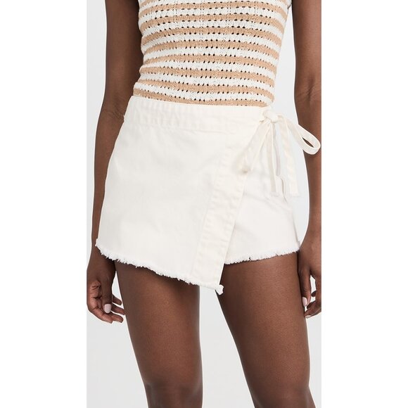 Free People Pants - FREE PEOPLE x We The Free Emmy Denim Skort in Wash White Size US 8